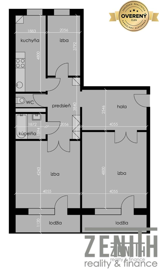 3-Zimmer-Wohnung, Jasovská, zu verkaufen, Bratislava - Petržalka, Slow