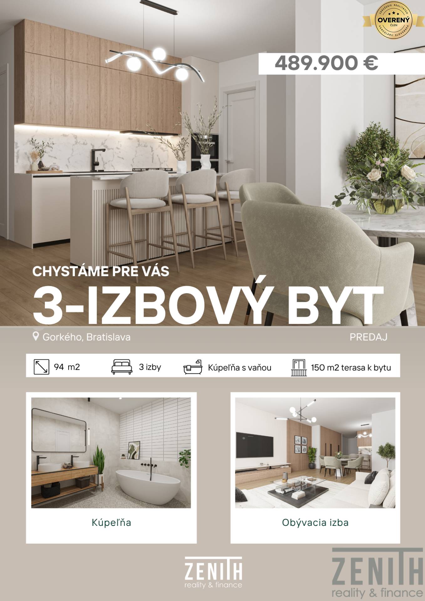 Kaufen 3-Zimmer-Wohnung, 3-Zimmer-Wohnung, Gorkého, Bratislava - Staré